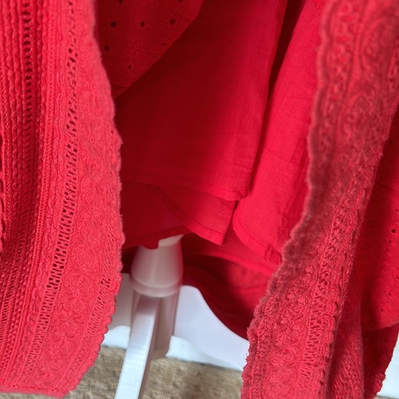 Alice + Olivia NWOT Levine Smocked Midi Dress Poppy Red 6 - Picture 7 of 12